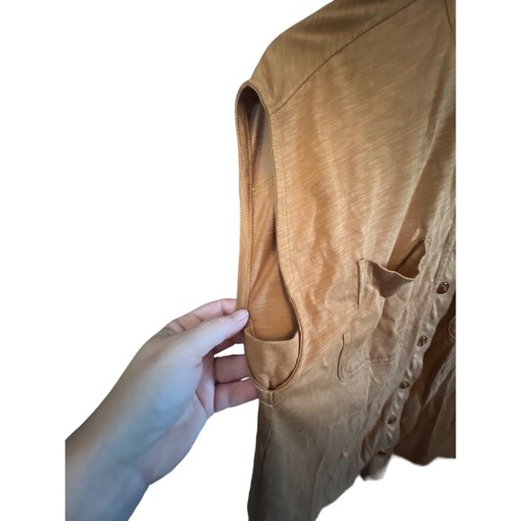 Soft Surroundings Tan Medium Button Up Blouse Women - Picture 4 of 4